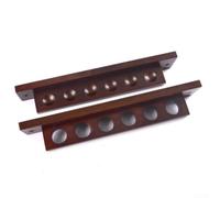 Estante de madera para tacos de billar de 6 agujeros montado en la pared, estante de almacenamiento para el hogar, bar, sala de juegos, organizador compacto para ahorrar espacio con tornillos (rojo