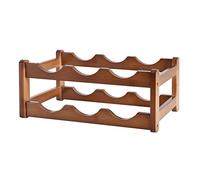 Estante de madera para vino de 2 niveles/3 estantes de almacenamiento para herramientas de cocina, estante de vino de madera