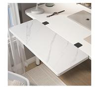 Estante de mesa modelo de piedra blanca, bandeja de almacenamiento de 60 x 20 cm para accesorios de mesa, dispositivos de juego y más, elegante nizer para decoración del hogar y la oficina