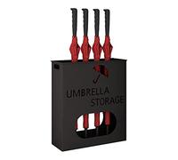 Estante de Metal con Capacidad para 12-22 Paraguas Huecos, Ideal para Entrada de casa, Hotel, Oficina (Color: Negro, tamaño: 36 x 13 x 41 cm)