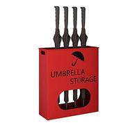 Estante de Metal con Capacidad para 12-22 Paraguas Huecos, Ideal para Entrada de casa, Hotel, Oficina (Color: Rojo, tamaño: 36 x 13 x 41 cm)