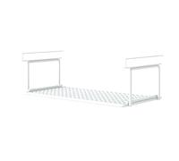 Estante de metal deslizante debajo de la canasta de estante, bandeja organizadora compacta | Compartimento de almacenamiento colgante, estante extensible montable con diseño abierto para esquina de