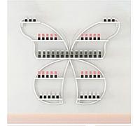 Estante de metal para almacenamiento de esmalte de uñas, soporte de exhibición de decoración de pared estilo mariposa, soporte para botellas de aceite esencial y perfume