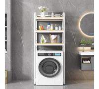 Estante de metal Stadig Stroage de 3 niveles sobre el Washig Machie/WC, estante grande para lavadora, secadora, organizador de baño, estante de sala de lavandería, color blanco, tamaño único
