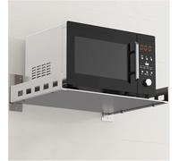 Estante de montaje en pared para horno de microondas de acero inoxidable | Estante flotante para ollas y sartenes,accesorio de cocina eléctrico, para cocina, piso o residencia(Single Layer,55*35cm)
