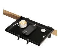 Estante de noche plegable - Mesa de noche flotante de 32 cm, bandeja de mesa auxiliar de la cama - mesita de noches clip con gestión de cables, estante para habitaciones del dormitorio para literas