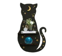 Estante de Pantalla de - Estante de Pared de Gato, Estante de decoración del hogar | Estante de Madera rústico para la estética de la Sala de Brujas, Organizador montado para Cristales y piedr