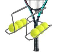 Estante De Pantalla De Tenis De Pared - Soporte De Raqueta De Tenis, No-s | Carbon Steel Space Saver Saver Rack Sangrar - Contiene 6 Bolas Y 4 Raquetas, Organizador De Garaje De Pared Para Pino