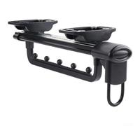 Estante de pantalones retráctil montado en la parte superior, percha deslizante para pantalones con riel deslizante de 2 secciones, construcción de aleación de aluminio, amortiguación silenciosa para