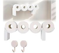 Estante de papel higiénico para excrementos, soporte para papel higiénico, divertido estante de almacenamiento impreso en 3D, un interesante soporte para inodoros, decoración de pared funcional que