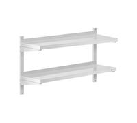Estante de pared - 2 baldas - 30 x 100 cm | Royal Catering