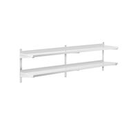 Royal Catering Estante De Pared Metálico Estantería para Cocina RCWR-2000.4 (Montaje a Pared, Capacidad: 40 kg, Acero Inoxidable, 2 baldas, 40 x 200 cm)