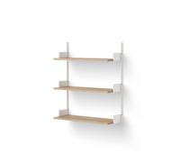 Estante de Pared 900 Roble y Blanco