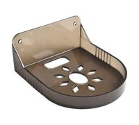 Estante de pared compacto para enrutador y monitor, no necesita herramientas, diseño moderno para una organización elegante del hogar (negro)