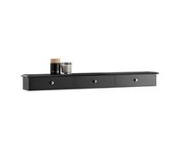 SoBuy Estante Flotante con 3 Cajones - Baldas Pared, Estantería Moderna para Entrada, Sala y Dormitorio - Negro 94x15x10cm FRG43-L-SCH