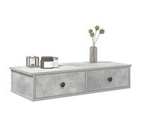 Estante de Pared con Cajones, Elegante Organizador de Almacenamiento Cerrado, Gabinete Flotante de Madera Diseñada para Sala de Estar, Dormitorio y Oficina en Casa (80x34x17cm)