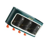 Estante de pared - Contenedor de condimentos con múltiples ganchos | Almacenamiento de condimentos para condimentos, gabinete de cocina, despensa, contenedores transparentes para café, té