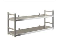 Estante de pared de acero inoxidable, estante flotante fácil de limpiar, almacenamiento de cocina montado en la pared, estantería colgante moderna, 90 x 30 cm, perfecto para nización en el hogar