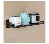 Estante de pared de acero inoxidable para microondas, cocina que ahorra espacio y elegante estante de almacenamiento para un fácil acceso a electrodomésticos y artículos esenciales
