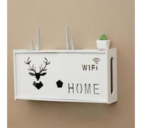 Estante de pared de almacenamiento para enrutador para sala de estar, diseñado para adaptarse a la caja de TV y otros componentes multimedia de forma segura (A)