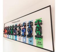 Estante de pared de exposición para coches de carreras F1 de Lego 77242-77252 - Regalo ideal para amantes de los coches - 40 x 120 cm (Blanco)