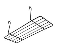 Estante de Pared de Hierro para Jaula de Loro, Negro | Panel de Rejilla Ganchos Integrados, Montaje Rápido sin Taladro, Ahorro de Espacio Interior