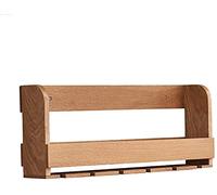 Estante de pared de madera maciza para botellas de vino, estante de pared para el hogar, sala de estar, estante creativo para botellas de vino B
