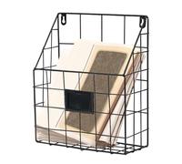 Estante de pared de montaje - Metal de forma robusta Accesorios de almacenamiento prácticos y Exhibición versátil para materiales de lectura Ahorro de espacio eficiente | Sala, cocina, estudi