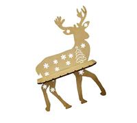 Estante de pared de reno de Navidad, estantes flotantes de madera, decoración de pared para el hogar, exhibición de vacaciones, estante de almacenamiento montado en la pared