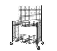 Estante de pared desmontable con rejilla de alambre para minoristas, ferias de manualidades, ferias comerciales, organizador de paneles versátil para comercialización y exhibición de productos