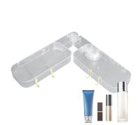 Estante de pared esquinero flotante | Estante de exhibición adhesivo | Estante de baño flotante estético organizador de almacenamiento para condimentos, artículos de tocador y cosméticos