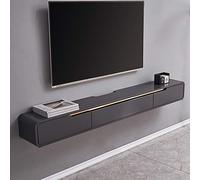 Estante de pared Estante flotante Mueble de TV montado en la pared Decodificador Enrutador Juguete Foto Trofeo Proyector CD DVD Estante de almacenamiento Soportes para TV Consola de TV Gabinete de par