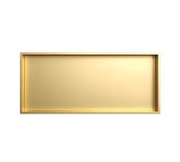 Estante de pared impermeable de acero inoxidable 304, no requiere azulejos, elegante solución de almacenamiento para tu baño, acabado dorado, 72 x 32 x 12,5 cm