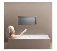 Estante de pared impermeable para baño y cocina, estante integrado de acero inoxidable, de alta calidad, fácil instalación, no requiere azulejos, ideal para almacenamiento de ducha e inodoro