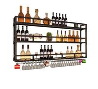 Estante de pared LED flotante para bar, elegante exhibición de botellas de licor y almacenamiento de vidrio colgante, perfecto para decoración del hogar, bar, cafetería y restaurante