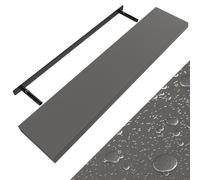 Estante de pared MDF gris 110cm incl soporte fijación