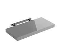 Estante de pared MDF gris brillante 50cm soporte fijación