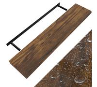 Estante de pared MDF roble oscuro 110cm soporte fijación