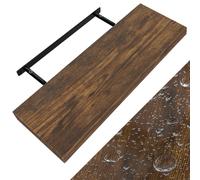 Estante de pared MDF roble oscuro 70cm soporte fijación