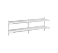 Estante de pared metálico - 2 baldas - 30 x 200 cm | Royal Catering