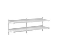 Estante de pared metálico - Carga de 40 kg - 2 baldas - 40 x 180 cm | Royal Catering