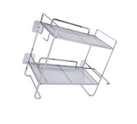 Estante de pared multifuncional para baño de 2 niveles para artículos de tocador Orga de instalación rápida, solución esencial de almacenamiento de baño, ideal para accesorios de inodoro
