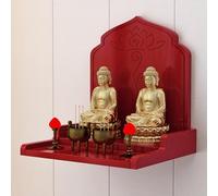 Estante de pared para altar de Buda, soporte de madera para mueble de altar, mesa de altar con almacenamiento, soporte de oración para santuario budista(Rosewood,58*40**45cm/22.8*15.7*17.7in)