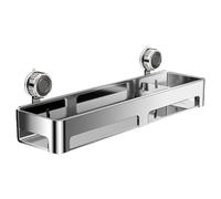 Estante de pared para baño, organizador de almacenamiento con , estante sin taladrar, organización y almacenamiento para jabón, esponja, champú, productos para el cuidado de la piel, velas de