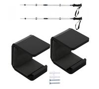 Estante de pared para equipo de hockey - Soporte doble para palos de hockey, montaje horizontal que ahorra espacio | Característica protectora antiarañazos, organizador de equipos para exhibición de a