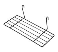 Estante de Pared para Loros Rejilla de Hierro Negro | Ganchos Integrados, Montaje Rápido sin Taladro, Uso Interior, Estilo Simple, para Aves Pequeñas y Libros