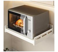 Estante de pared para microondas, diseño multifunción de acero al carbono para cocinar y servir eficientemente, solución que ahorra espacio para espacios pequeños