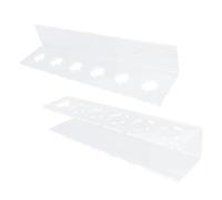 Estante de Pared para Tacos de Billar de Acrílico, Soporte para Tacos de Billar Montado en la Pared de 2 Piezas para 6, Diseño Transparente Que Ahorra Espacio con