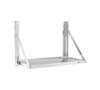 Royal Catering Estante De Pared Plegable Estantería para Cocina RC-BFWH6030 (60 x 30 cm, hasta 40 kg, Grosor de balda: 30 mm, Acero Inoxidable)
