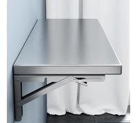 Estante de pared plegable de acero inoxidable, mesa de preparación de concesiones de cocina para camión de alimentos, restaurante, garaje, lavandería